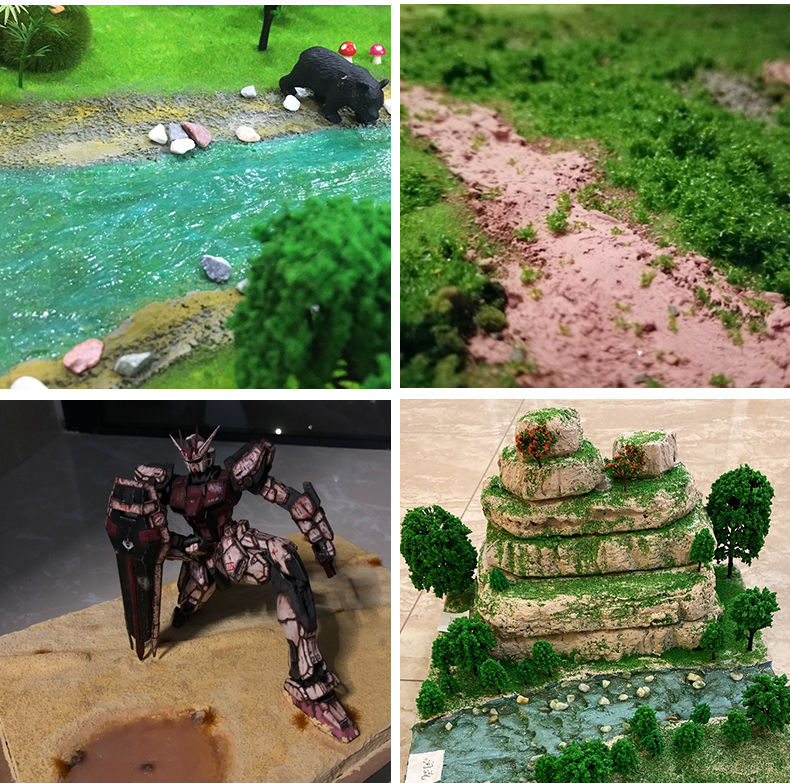 diy手工沙盘模型场景制作材料山体地形军事造型水景膏造景泥橙色200g