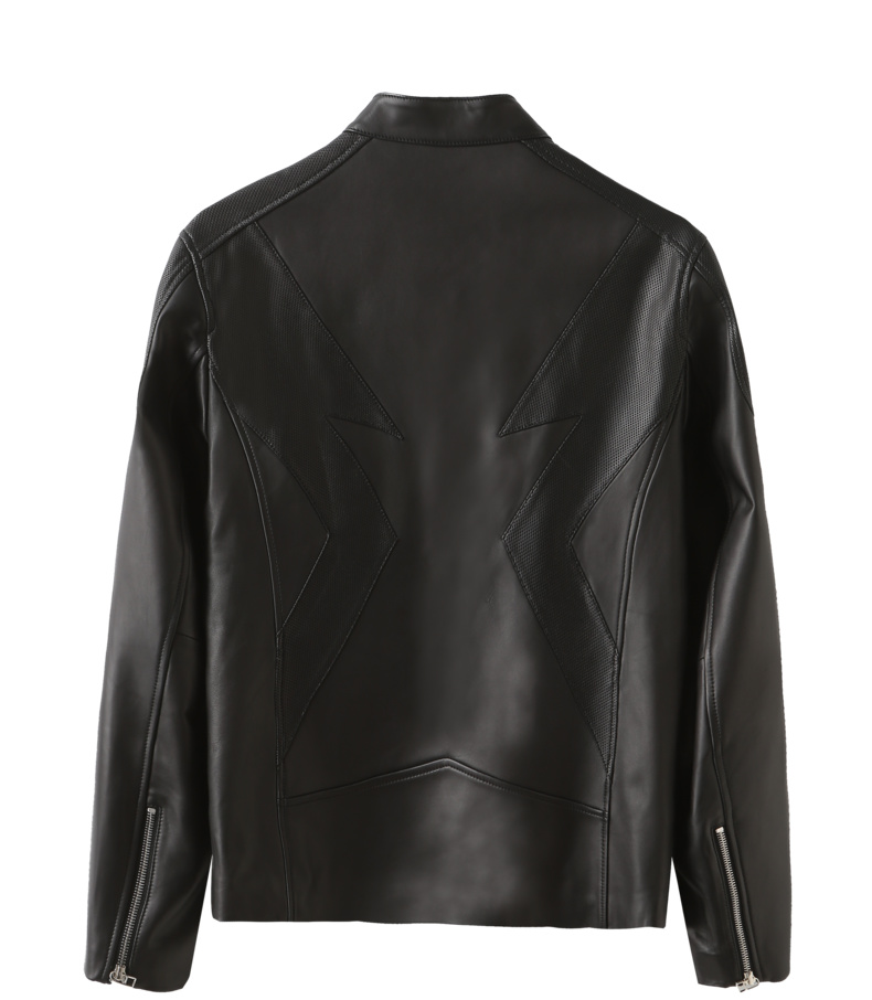 马克华菲(fairwhale)男士皮衣 ab马克华菲皮衣男士秋冬新款绵羊皮真皮