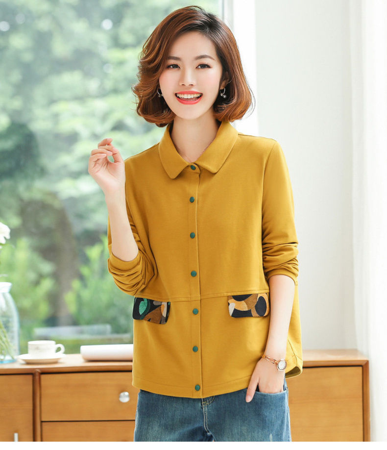 珂卡慕(kekamu)女士春天穿的衣服中年妈妈春秋小外套女长袖春装薄款