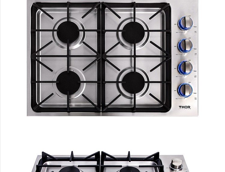 雷神厨电(thorkitchen) tgc3001 四眼液化气燃气灶美式家用嵌入式四眼