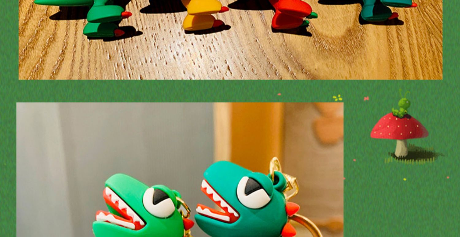 newlake卡通ins风网红恐龙钥匙扣男背包吊坠书包挂件小饰品汽车钥匙