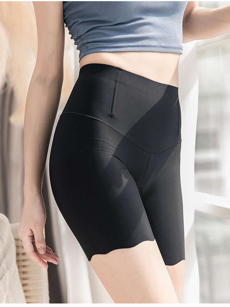 yunwuxin高腰收腹安全裤女防走光夏季薄款内穿冰丝透气不卷边打底短裤