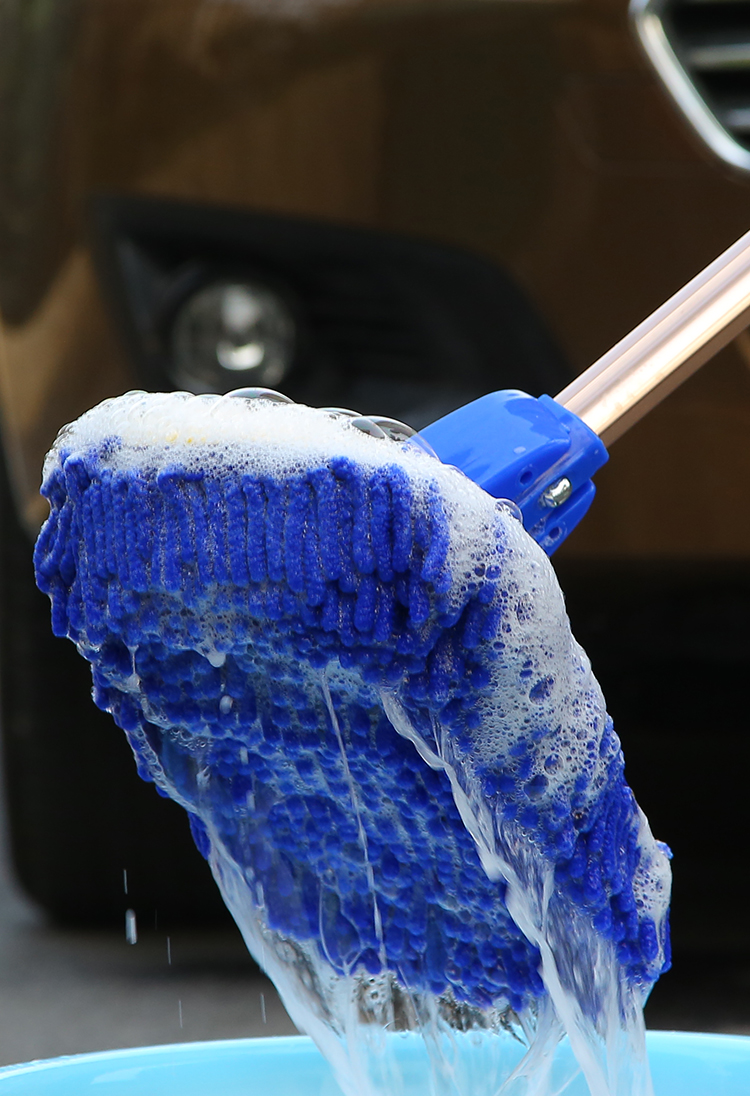 刷车刷子雪尼尔毛刷汽车清洁用品工具长柄洗车拖把轿车专用不伤车三维