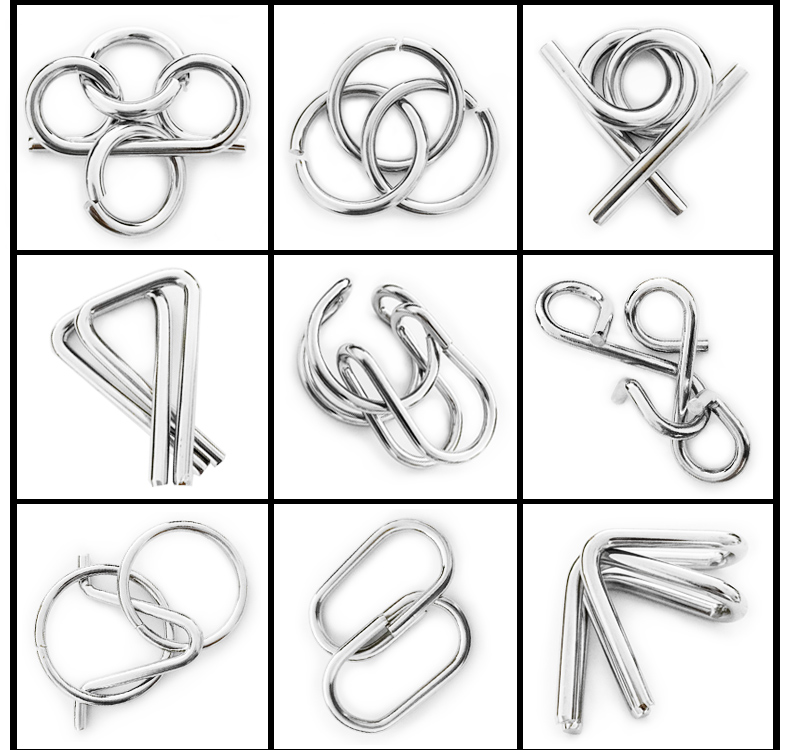 迪仕盾(dishidun)益智玩具 九连环智力解扣解环套装全套益智古典智