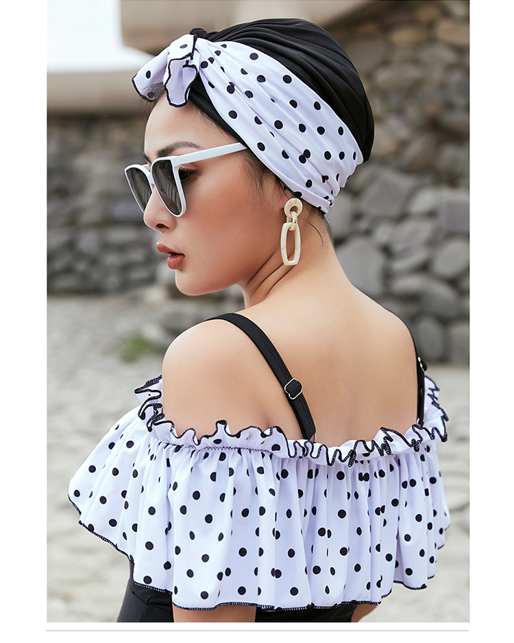 泳帽女长发好看可爱波点游泳帽大号可调节韩版女生u4