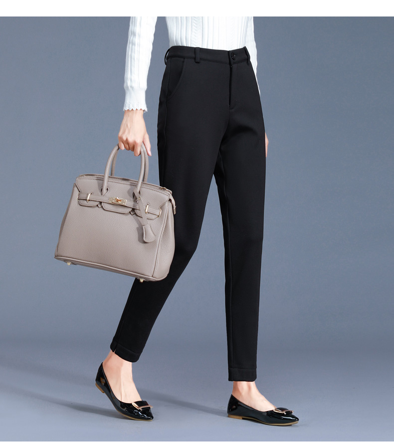 暖青汇女士休闲裤 西装裤女2020新款春秋休闲九分西裤高腰显瘦百搭