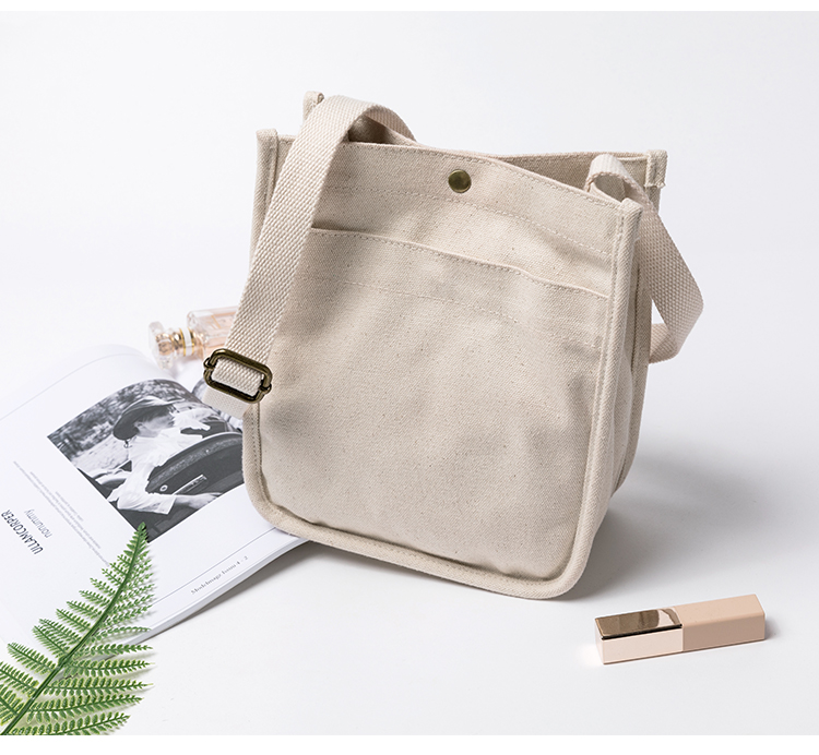 生成色yonben元本良厂白色帆布包简约百搭斜挎包ins单肩日系少女小方