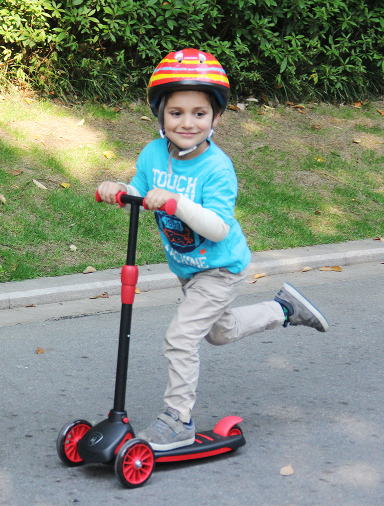 荟智whizbebe儿童滑板车可升降滑板车儿童初学者滑滑车可拆