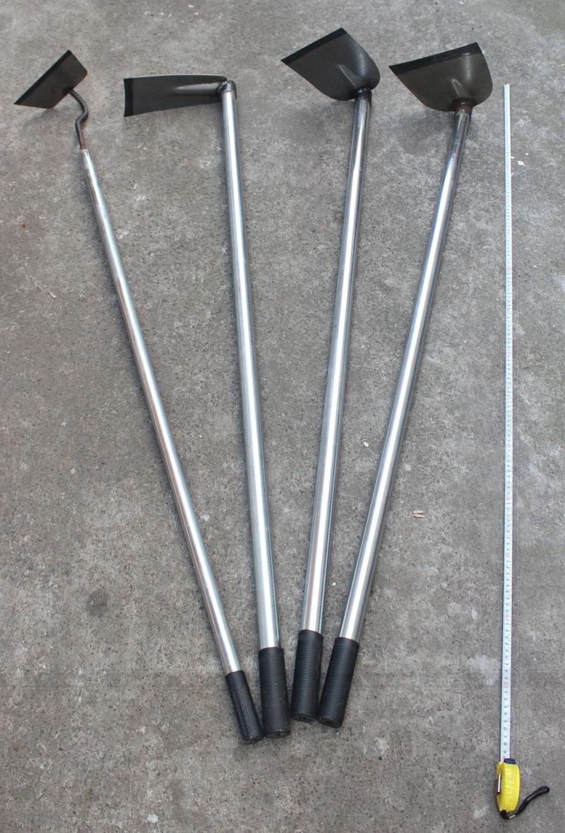 封后全钢锄头长柄加厚菜刀板锄锄头园艺农用漏土锄空心除工具