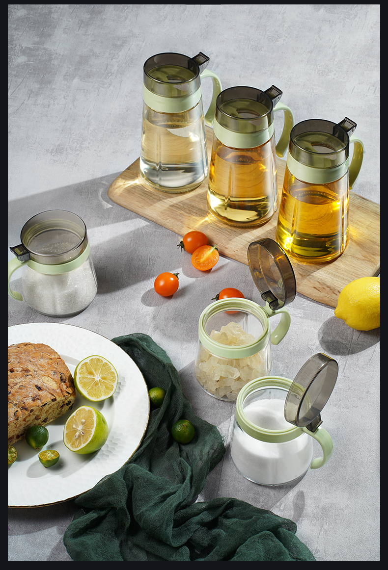 欣美雅(xinmeiya)家居器皿700ml 欣美雅 厨房用品玻璃透明调料盒盐罐