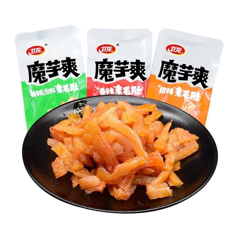 卫龙麻辣素毛肚魔芋爽散称500g一斤办公室零食麻辣香辣酸辣
