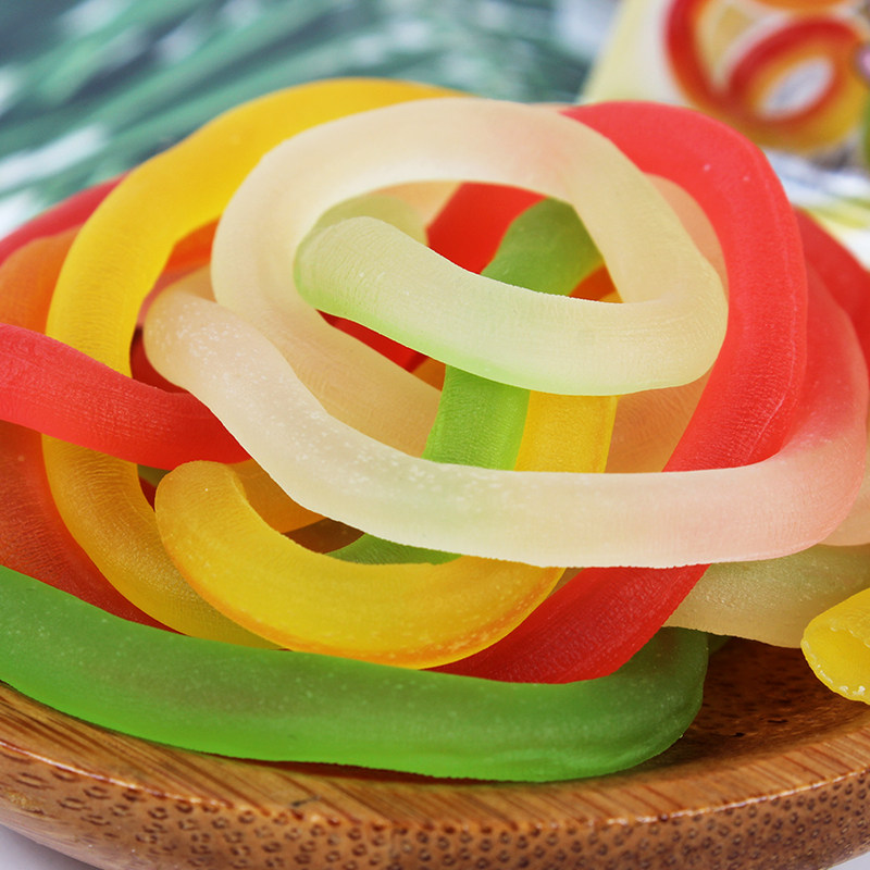 优卡五彩绳软糖16g休闲零食8090怀旧糖果创意果汁软糖礼包