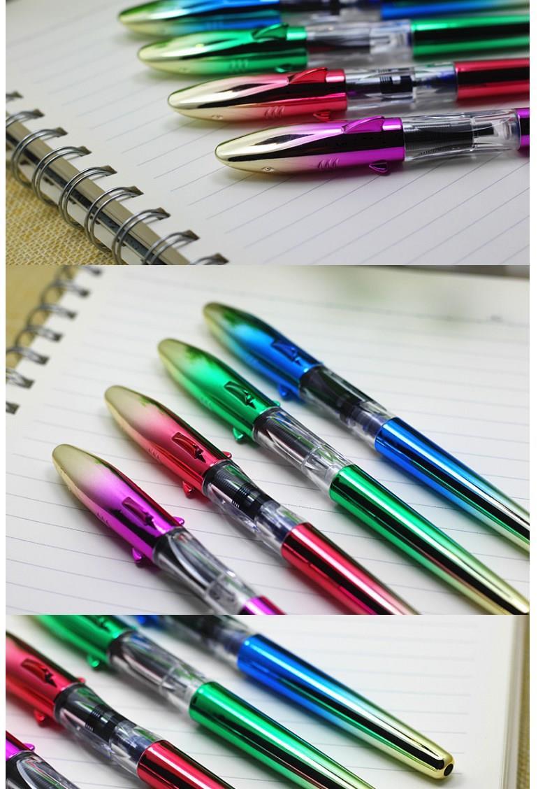 鲨鱼钢笔正姿炫彩墨囊钢笔小学生练字书法礼品套装男孩女孩儿童细