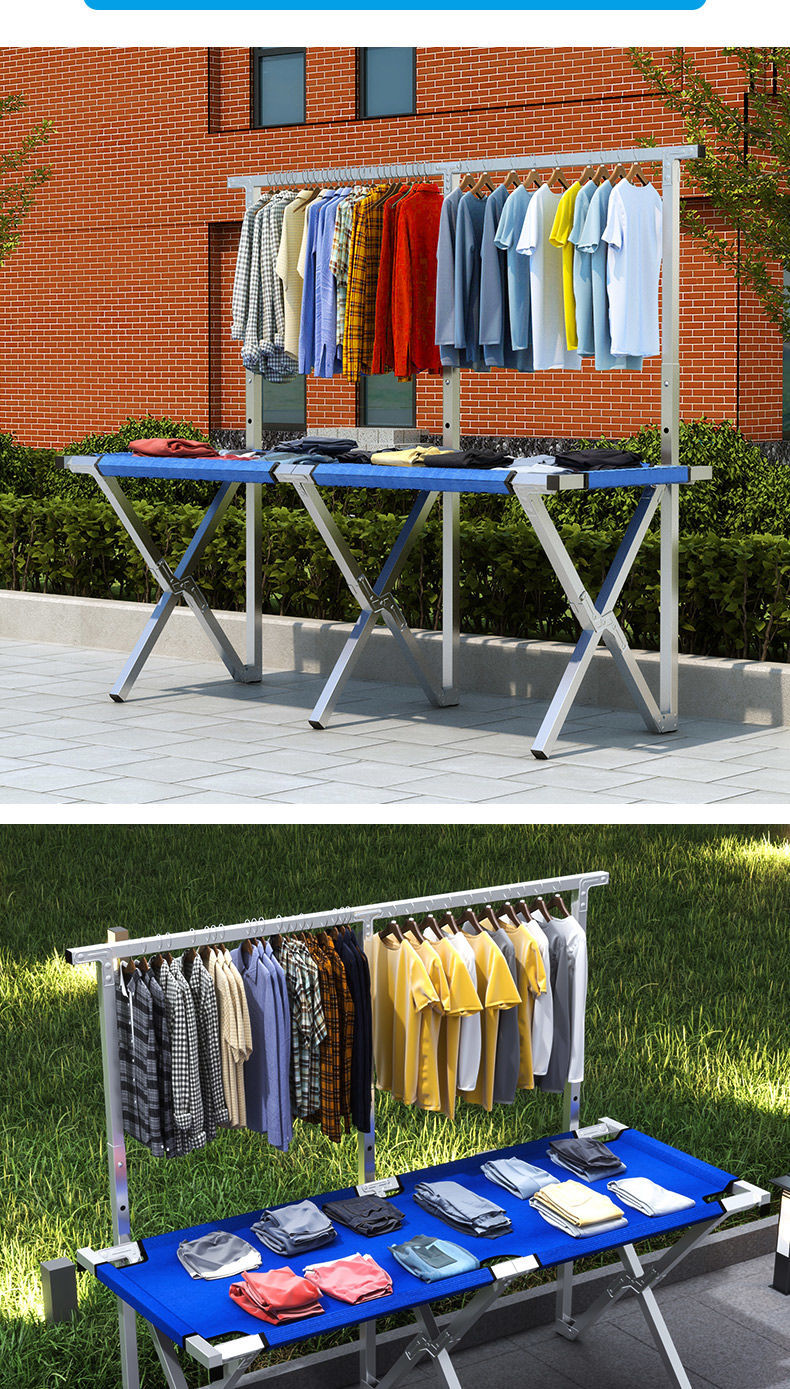 地摊架子摆货架折叠地摊桌夜市货架户外多功能便携移动摆摊架子放心购