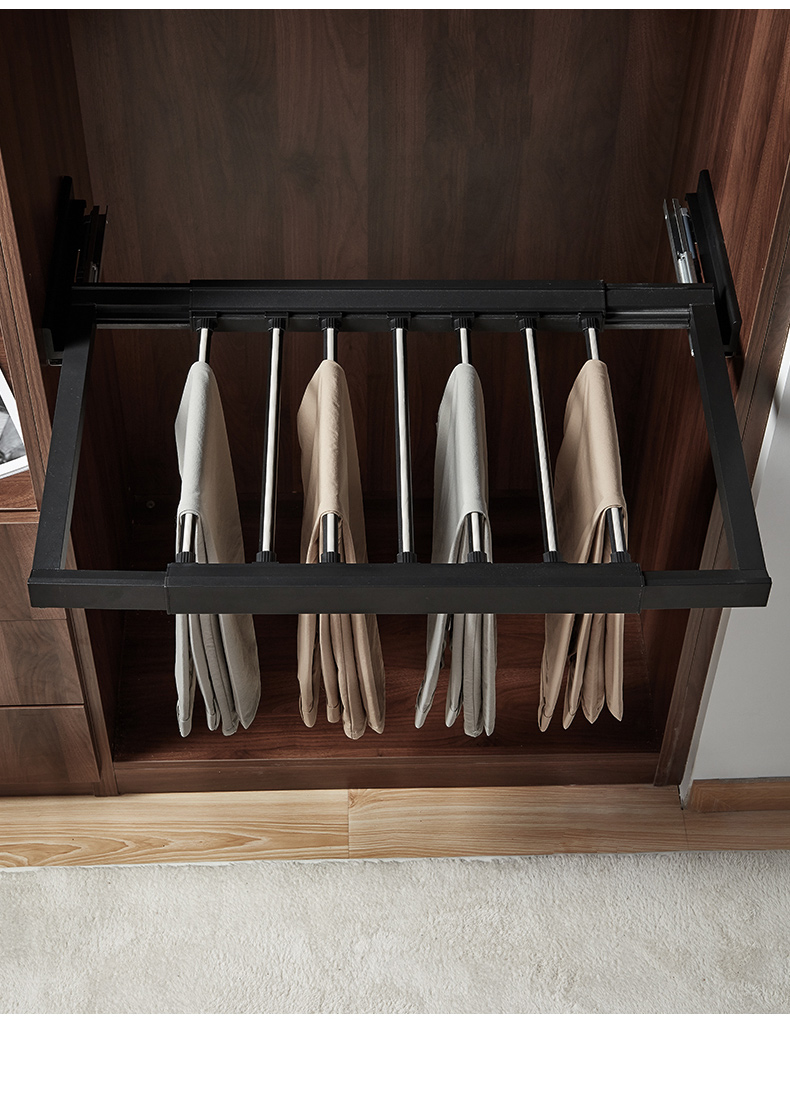 卡贝cobbe裤架多功能家用衣柜伸缩裤架柜内收纳五金配件推拉挂阻尼裤