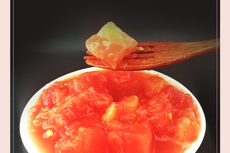 20年新货新疆番茄块335g3瓶装番茄丁罐头蕃茄酱西红柿原块商用批发