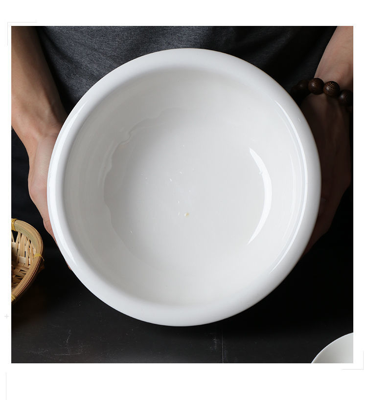 陶瓷加厚大汤碗纯白色汤碗家用汤盆大碗大号酸菜鱼盆餐厅饭店汤古