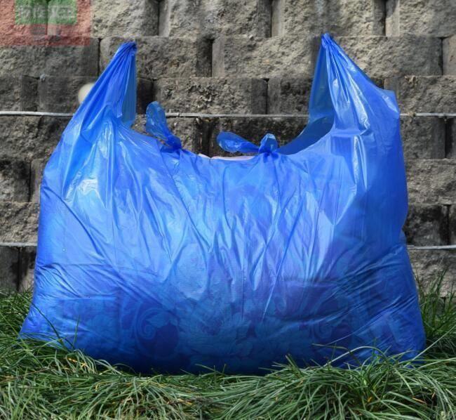 超大号蓝色塑料袋加厚打包袋特大搬家方便马甲袋背心袋子批发20个10个