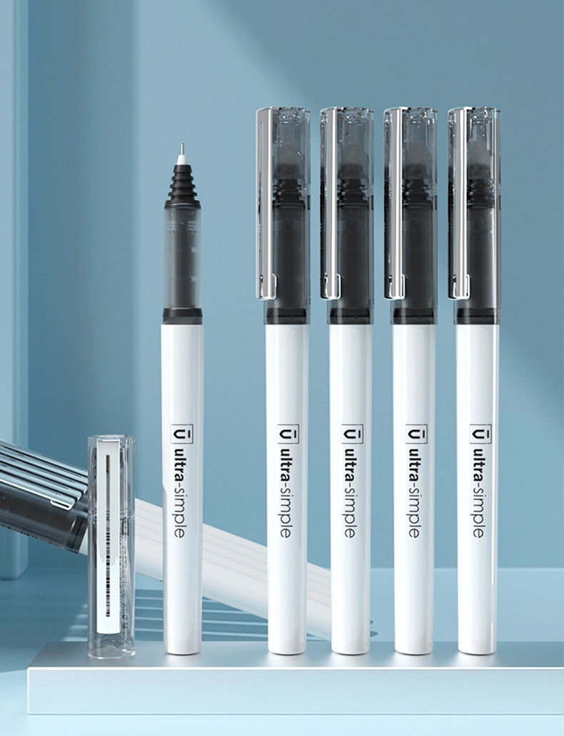 晨光笔类简约黑色签字水 晨光(m&g)直液式走珠笔0.