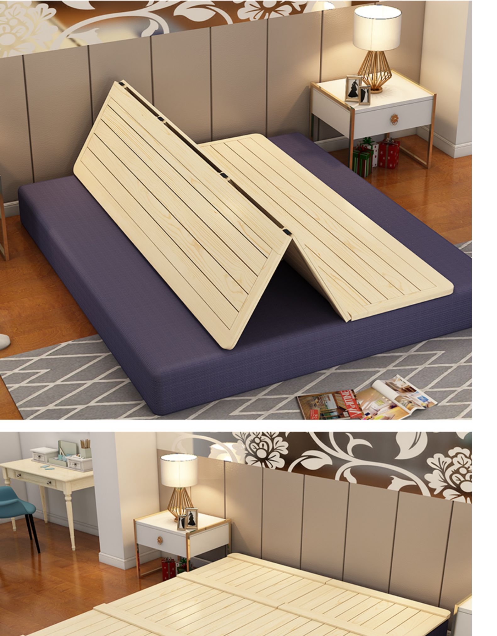 木板床垫硬板床垫护腰闪电客排骨架硬床垫护脊椎折叠床板1.5米1.8米