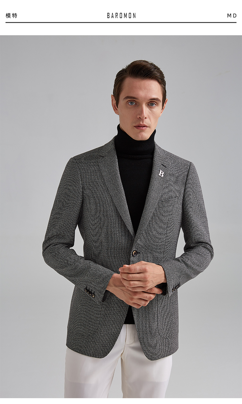 培罗蒙baromon西装男秋季新品西服男外套男单西男商务休闲小西装衣服