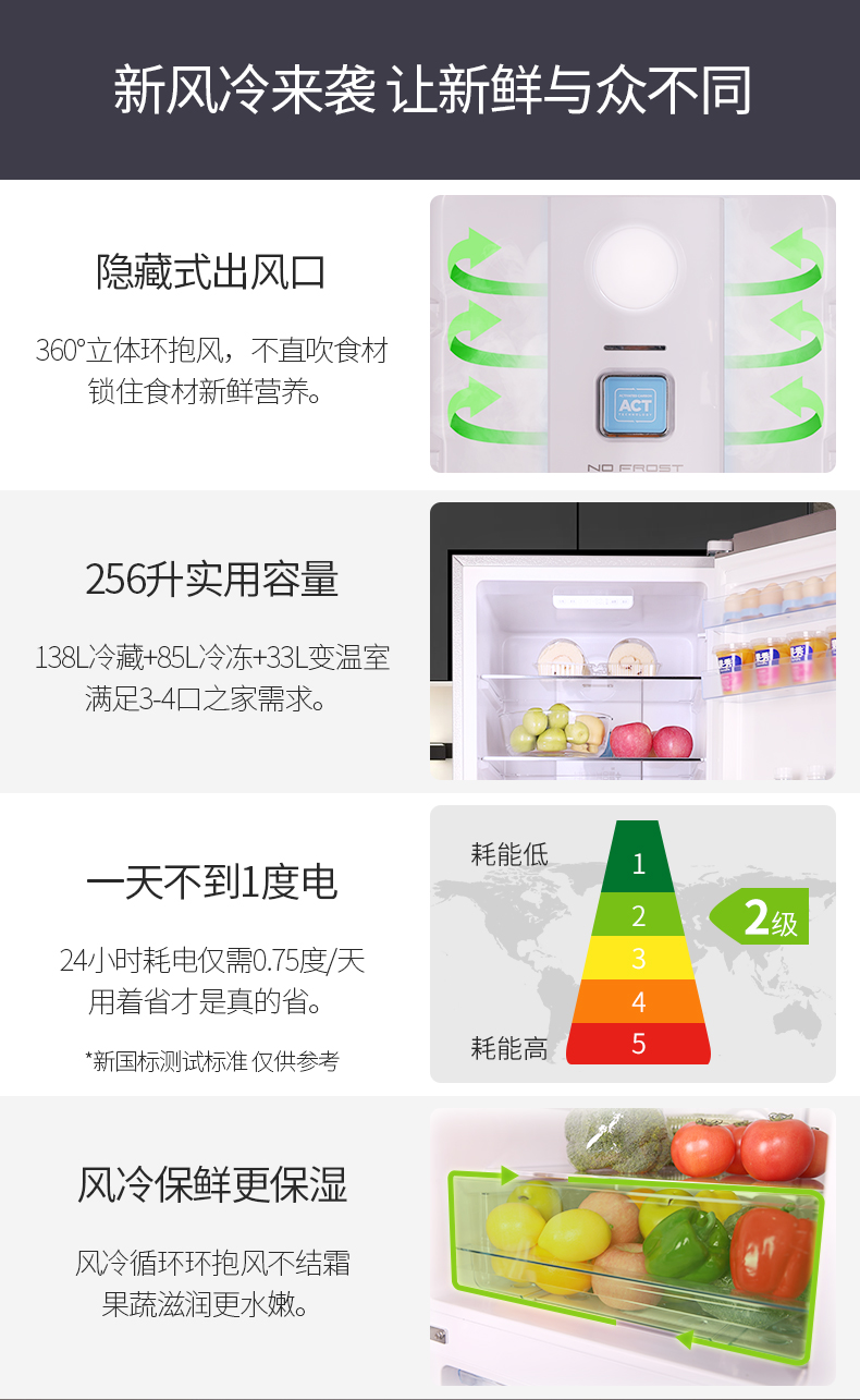 红双喜(red double happiness)冰箱bcd-256wesva hyundai/现代 bcd