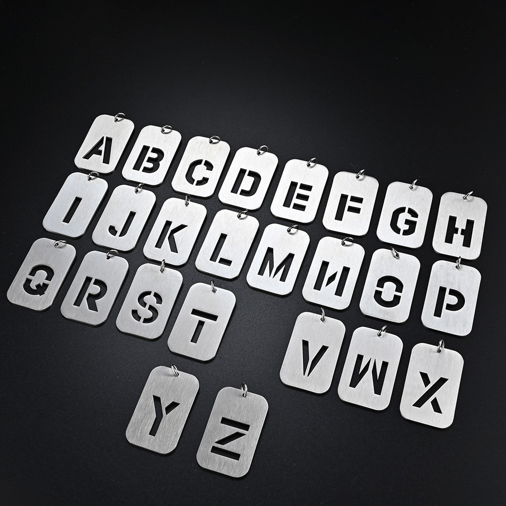 清然记时尚潮个性字母牌项链男女情侣款吊坠嘻哈礼物z