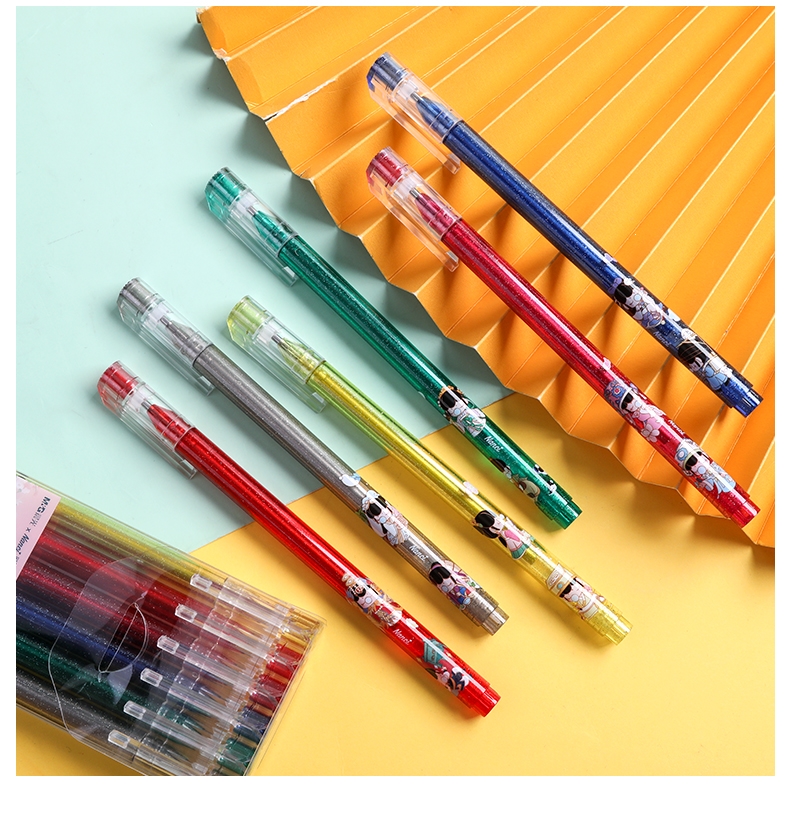 晨光mg与子成说梦幻闪光笔啫喱彩色中性笔闪亮金属笔多色学生v7111