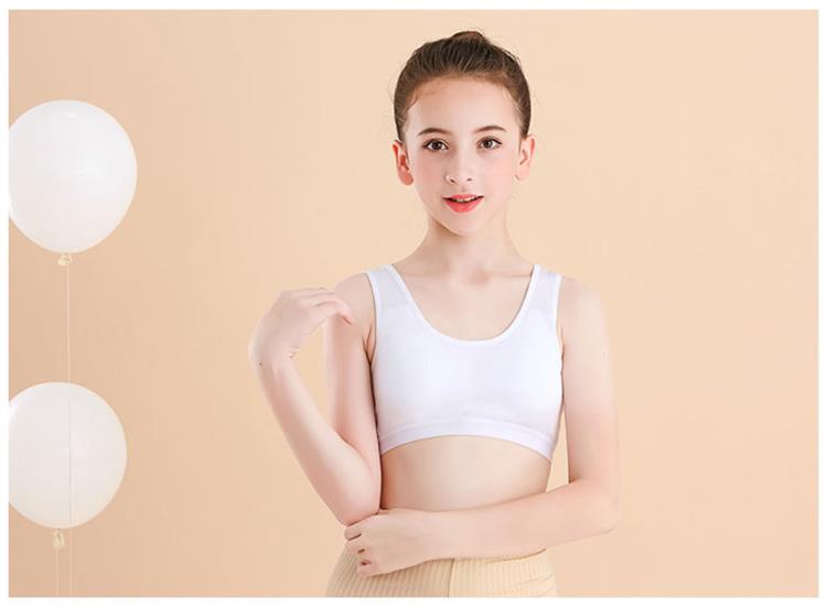 文胸 2件装加肥加大码棉学生无钢圈内衣初高中女孩童发育期小背心