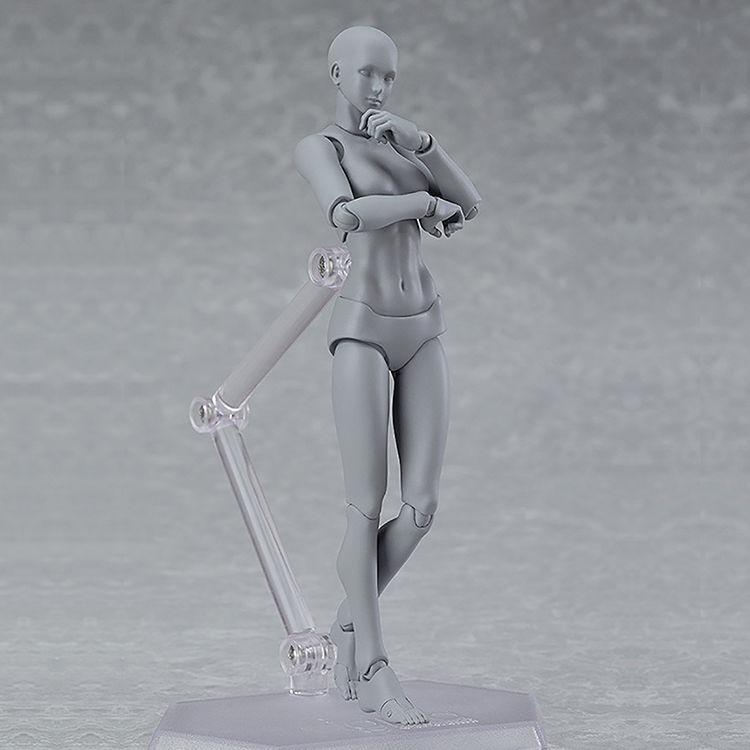 figma绘画素体20男性女性青年版肌肤色灰色可动手办模型男款肤色