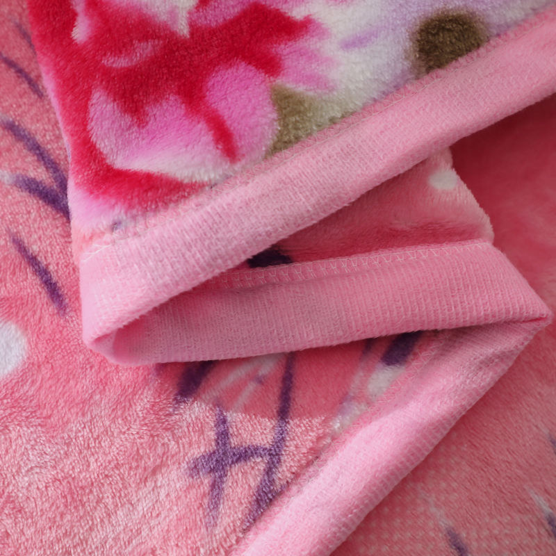 馨兰芙曼包边毛毯盖毯冬天加绒毯子厚冬季法兰绒毛绒床单铺床学生宿舍