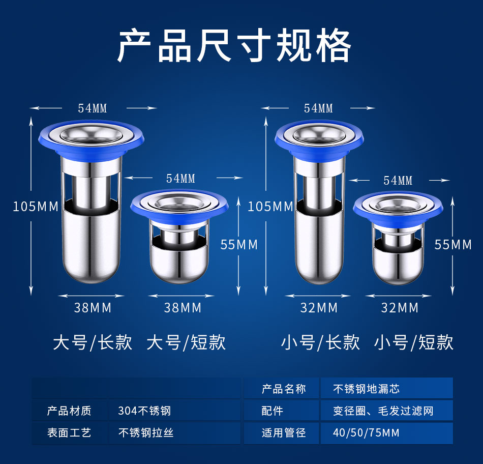 防臭器硅膠地漏芯不鏽鋼下水管防臭內芯衛生間下水道蓋防反味【價格