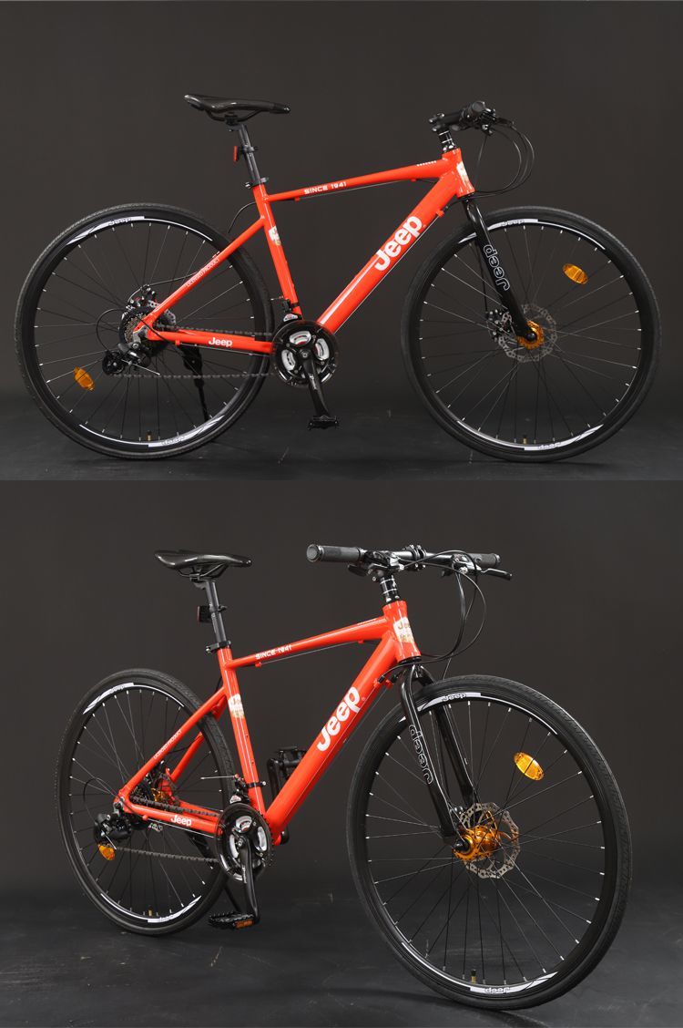 美国吉普jeep公路自行车赛车2427变速平把碟刹铝合金学生跑车培林