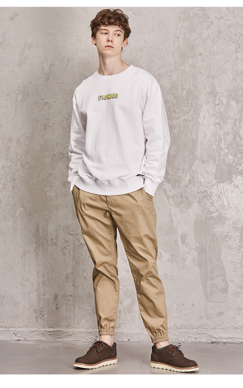 dickies男士卫衣/帽衫 dickies春季新款男士圆领卫衣宽松毛圈布印花