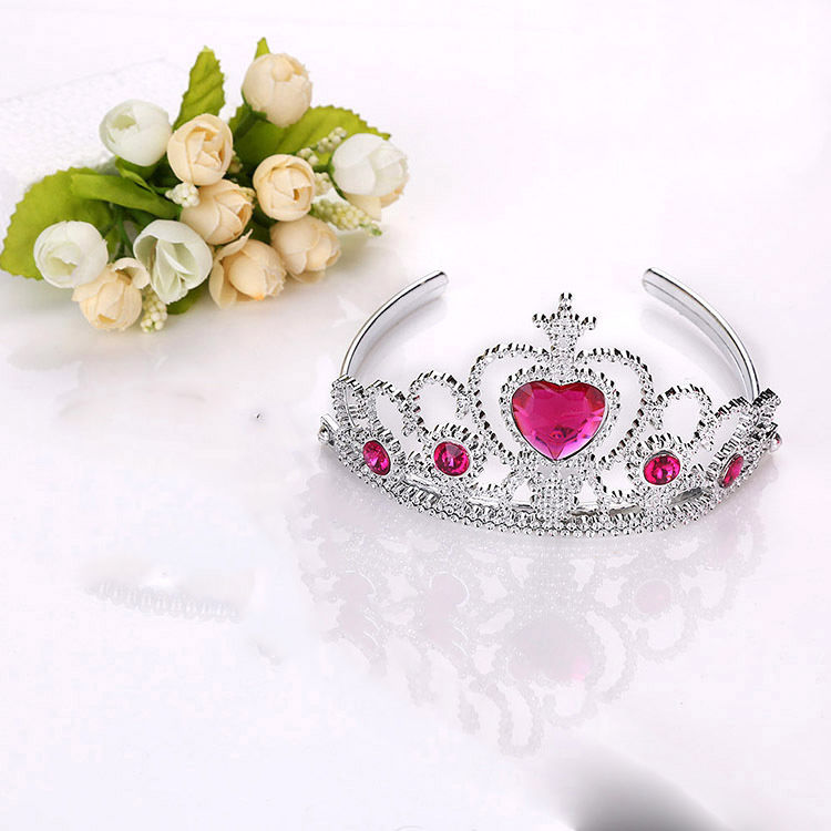 苏菲亚公主皇冠头饰女童发饰冰雪奇缘王冠魔法棒儿童饰品生日礼物粉色