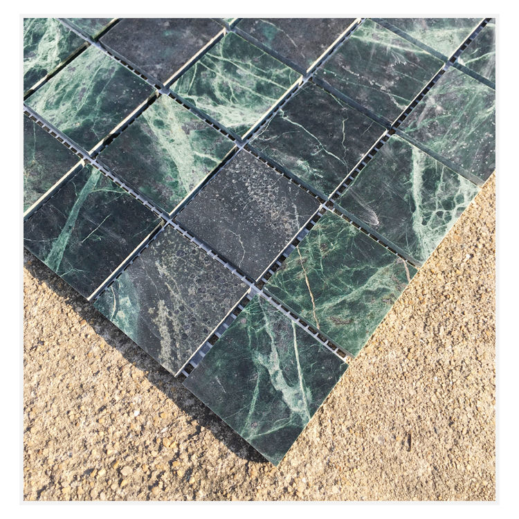陶瓷仿大花绿大颗粒48x48cm大花绿色天然大理石材陶瓷马赛克瓷砖卫生