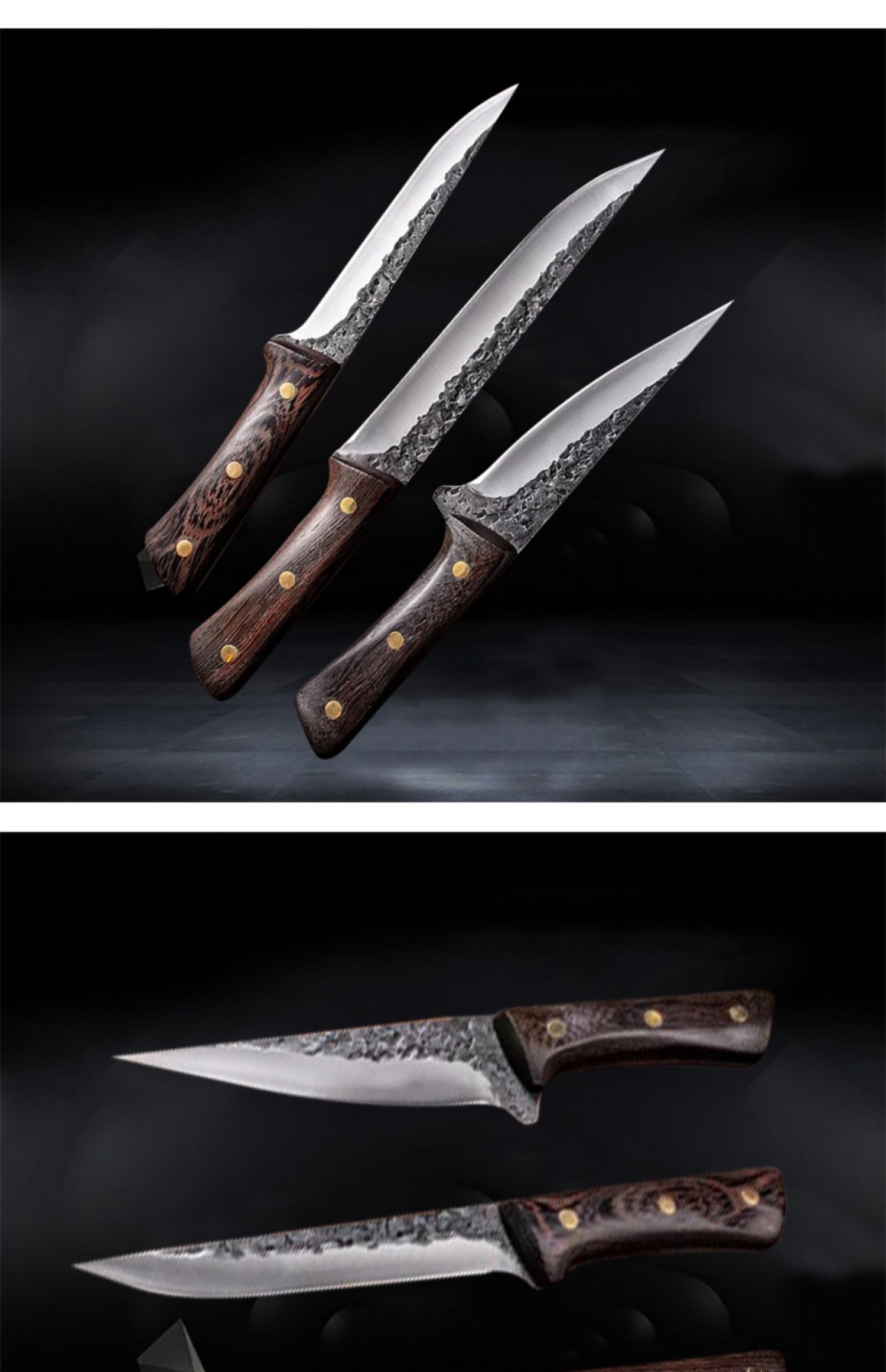 haoyangdao家用菜刀剔骨刀手工锻打不锈钢刀厨师厨房专用刀具锋利 c