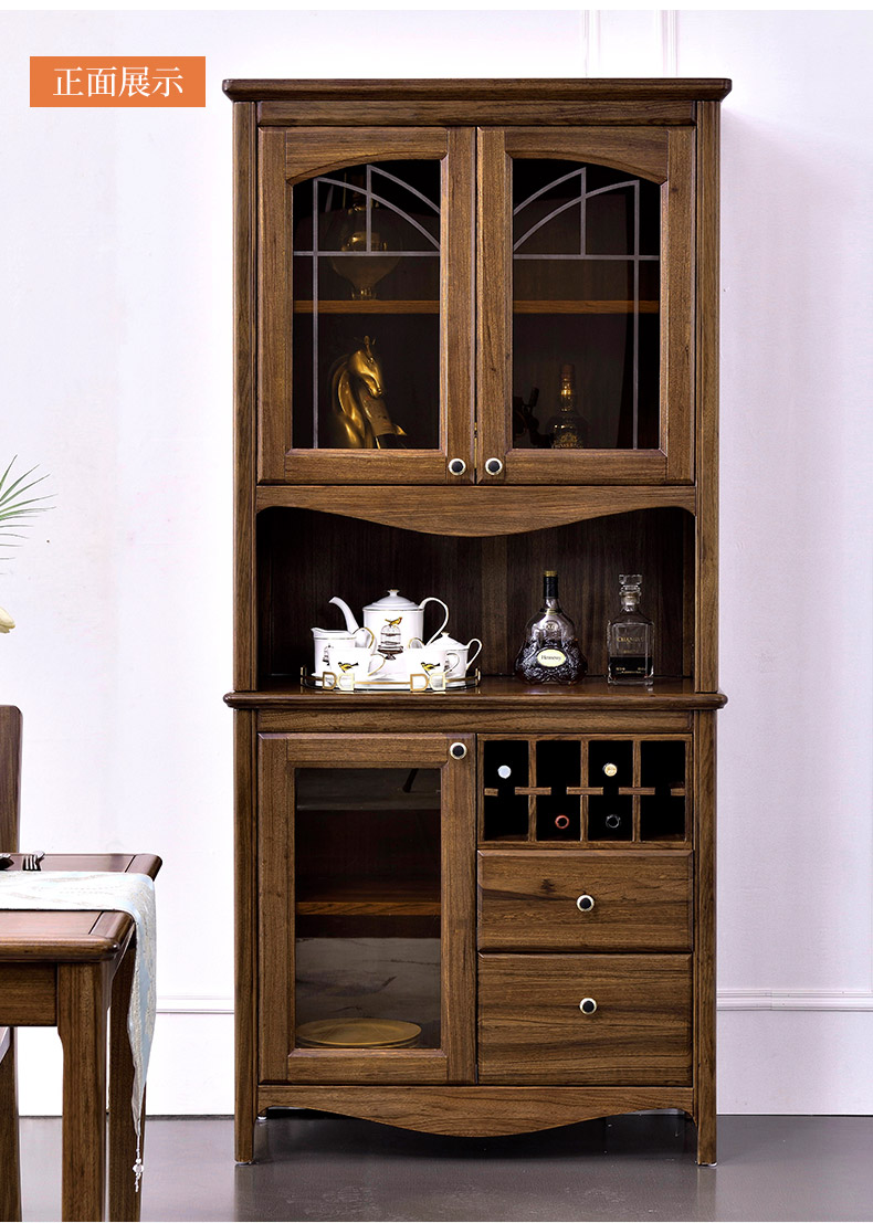 梵宜酒柜实木酒柜乌金木间厅柜酒柜隔断玄关柜简约客餐厅精品家具m01