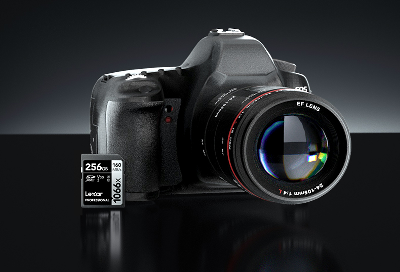 雷克沙(lexar)256gb sd卡1066x高速u3 v30读160mb/s写120mb/s单反微单