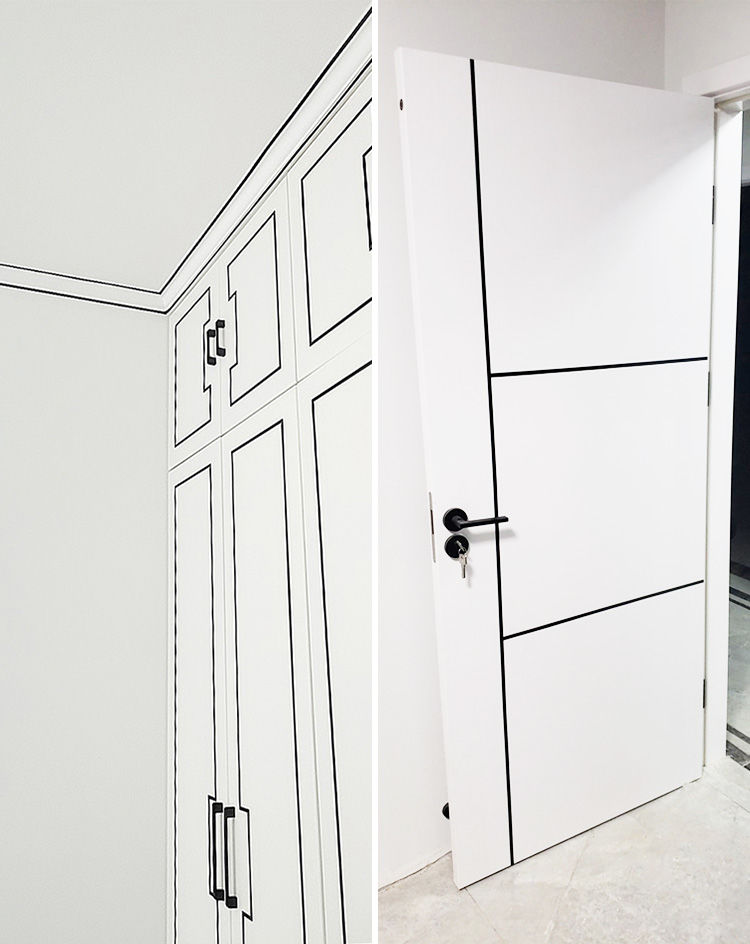 自粘衣柜门装饰线条造型艺术边线条仿金属门框窗框相框包边贴条拉丝金