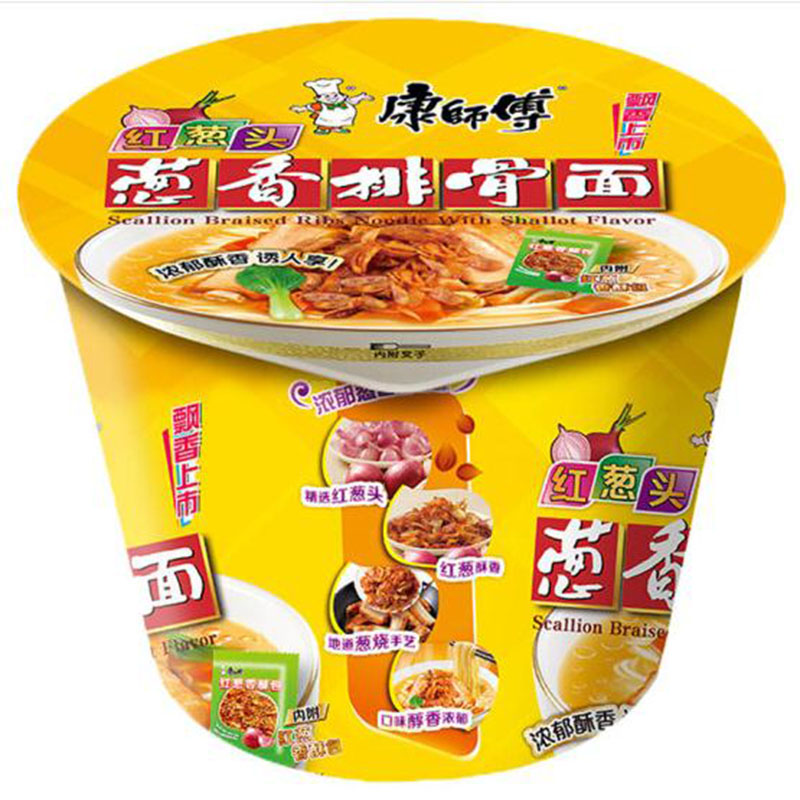 康师傅方便面红葱头葱香排骨面112g12桶整箱装速食泡面