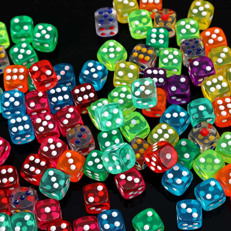 骰子酒吧色子ktv夜店骰盅用品圆角塑料游戏筛粒塞子甩子大号筛子 5粒