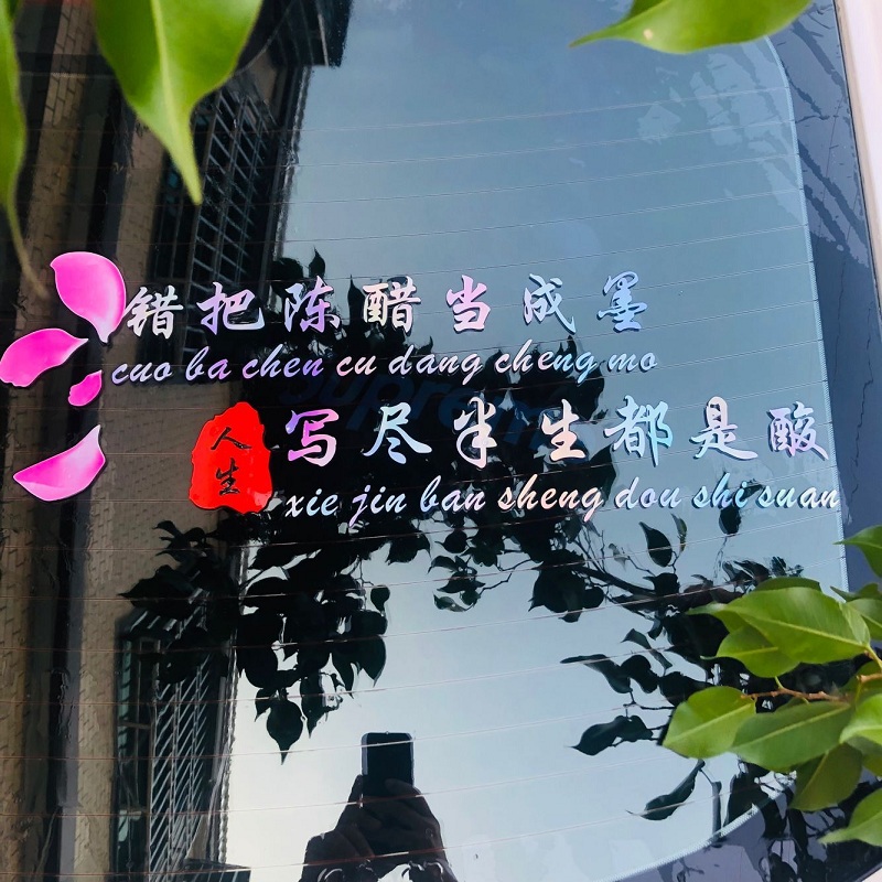 舒适主义(shushizhuyi)汽车贴纸a228 舒适主义错把陈醋当成墨车贴抖音