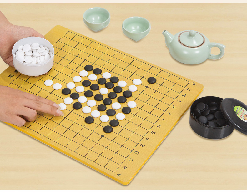 儿童五子棋子学生初学者围棋套装成人五子棋子黑白棋子象棋套装