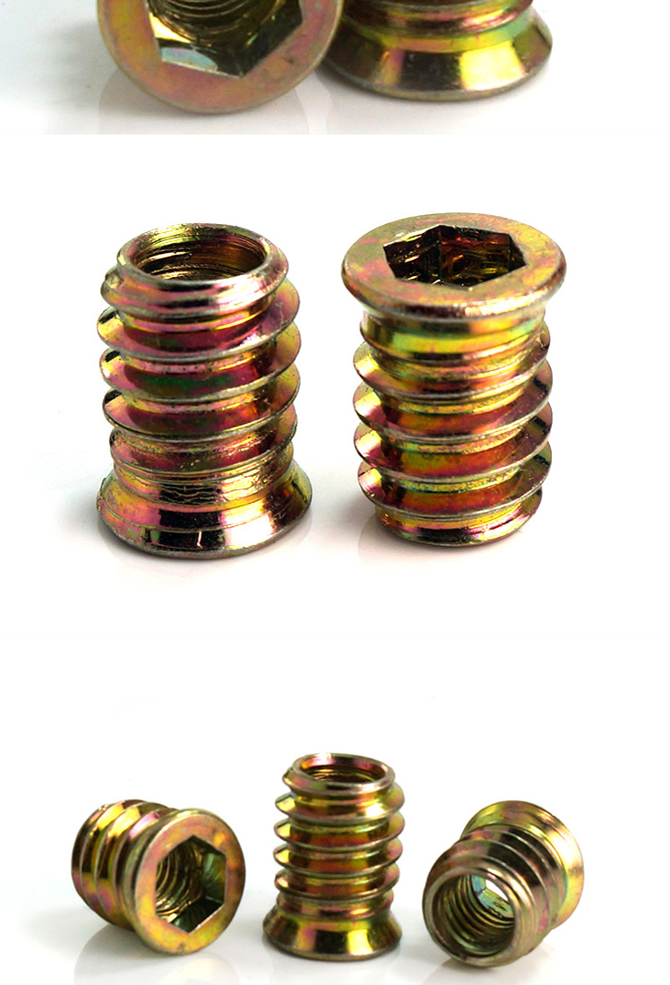 超级新品 内外牙螺母 家具预埋螺母 家具螺帽 镀锌高强度m6m8m10