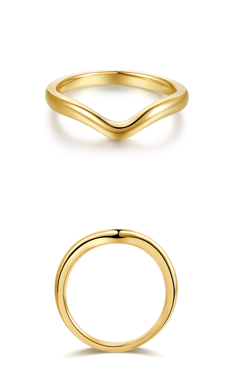 千叶珠宝首饰黄金戒指素圈戒指足金纯金爱箍礼物