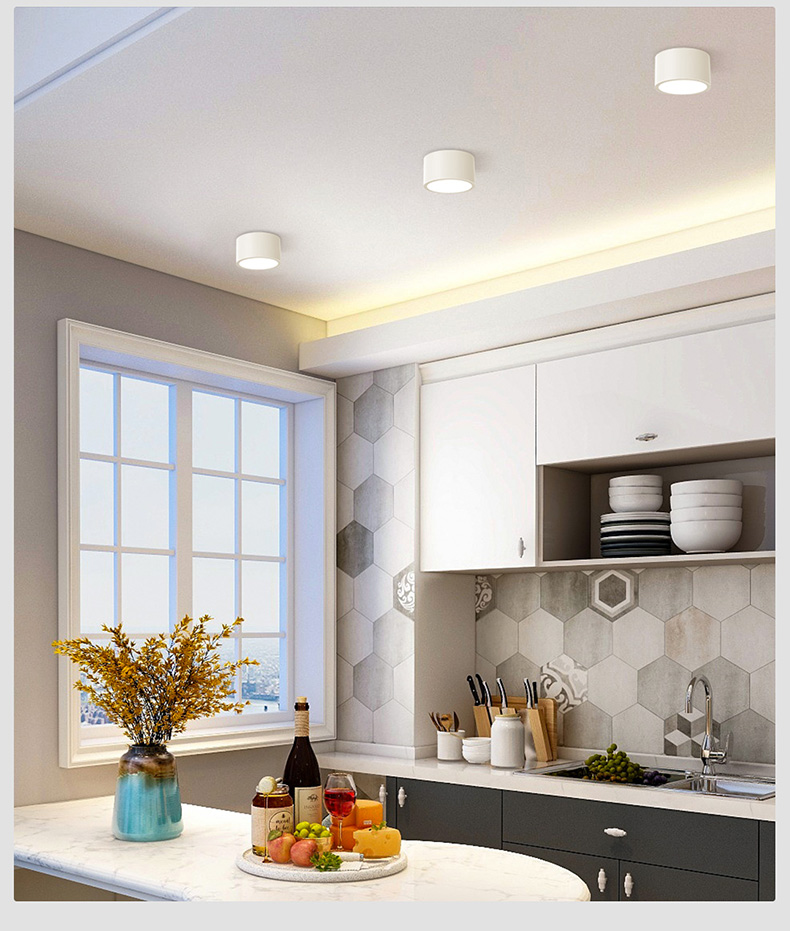 欧普照明(opple)筒灯铂钻明装白色系列 欧普照明筒灯黑色卫生间客厅