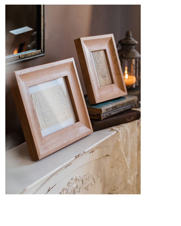 美帮汇红樱桃实木相框画框桌面摆件设照片墙自然日式北欧免打孔 长