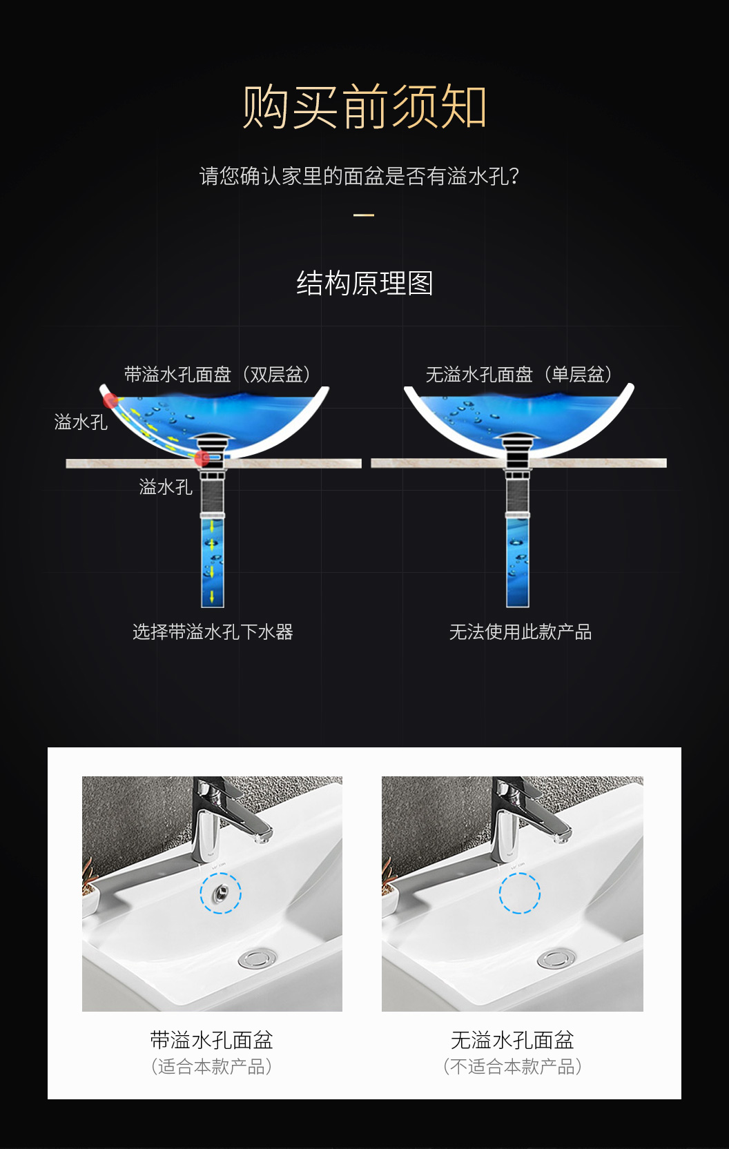 箭牌(arrow)卫浴下水器弹跳翻板式洗脸面盆台盆防臭下水管带溢水孔