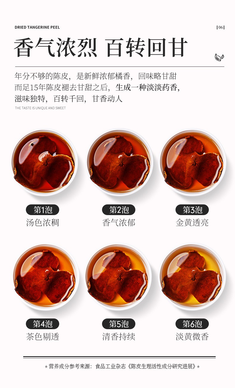 杞里香(qilixiang)陈皮 杞里香新会陈皮铁盒盒装100g盒装十五年老陈年